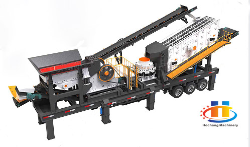 Wheel integrated crushing and screening plant